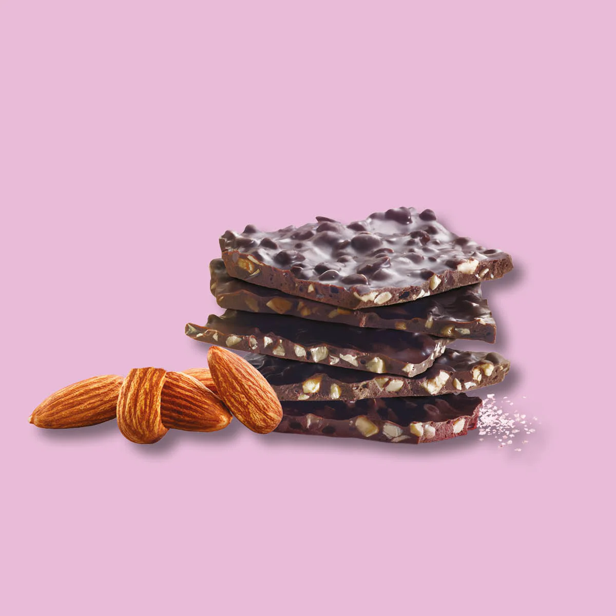ALGARVE - Organic 62% Chocolate Bark Almonds & Sea Salt - Image 3