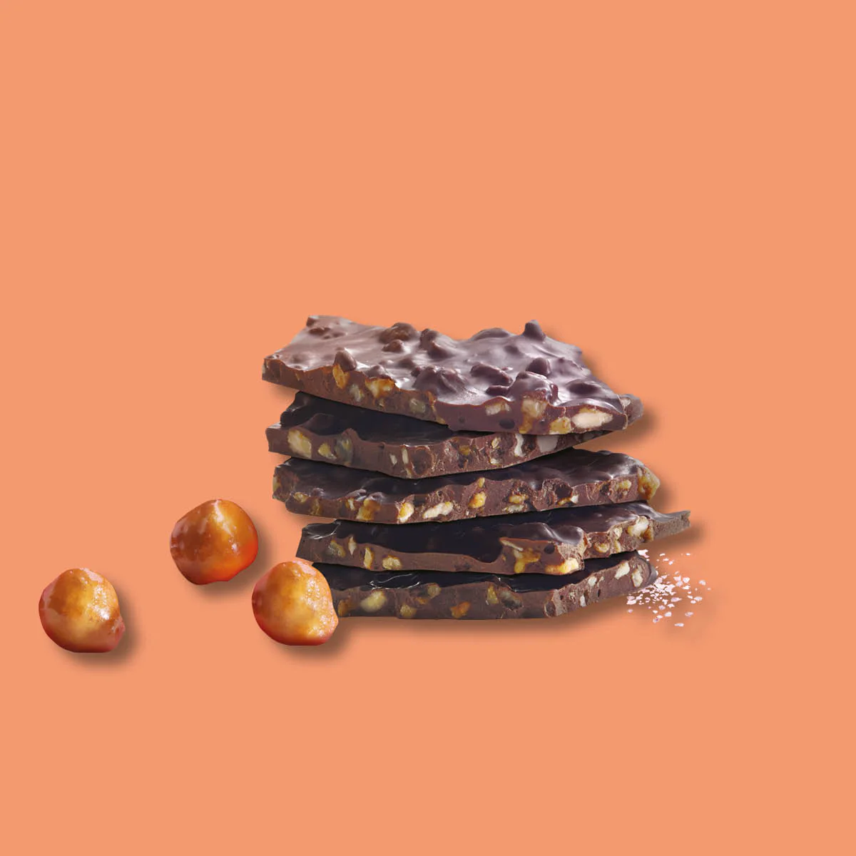 CARAZEL - Organic 62% Chocolate Bark Caramelized Nuts - Image 3
